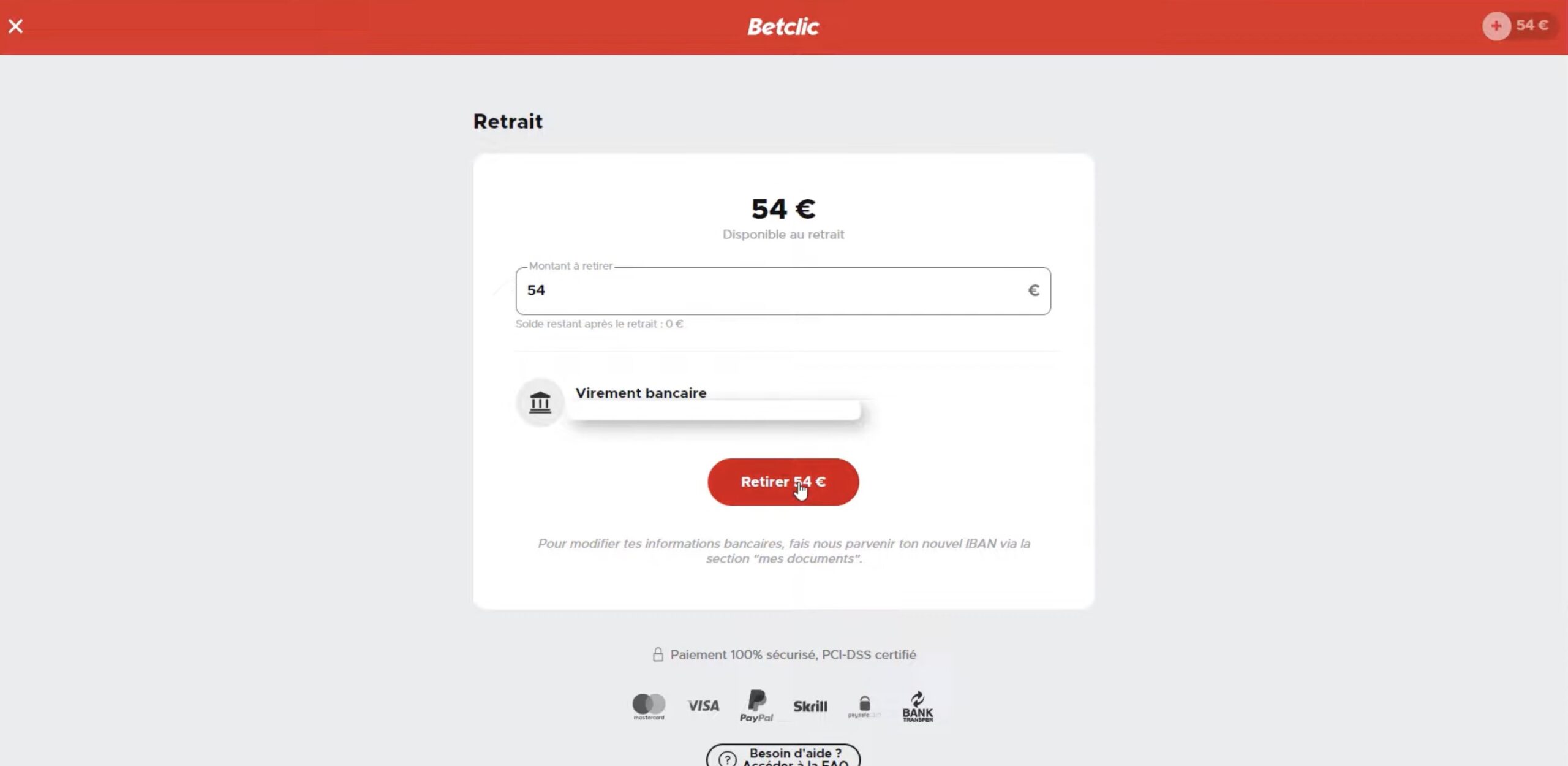 Casino à retrait immédiat - Etape 3