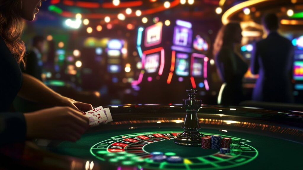 croupière en direct live casino