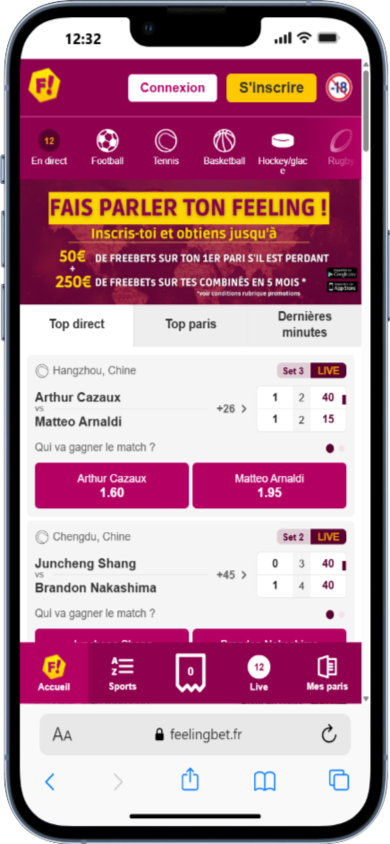 section paris sportifs feeling bet