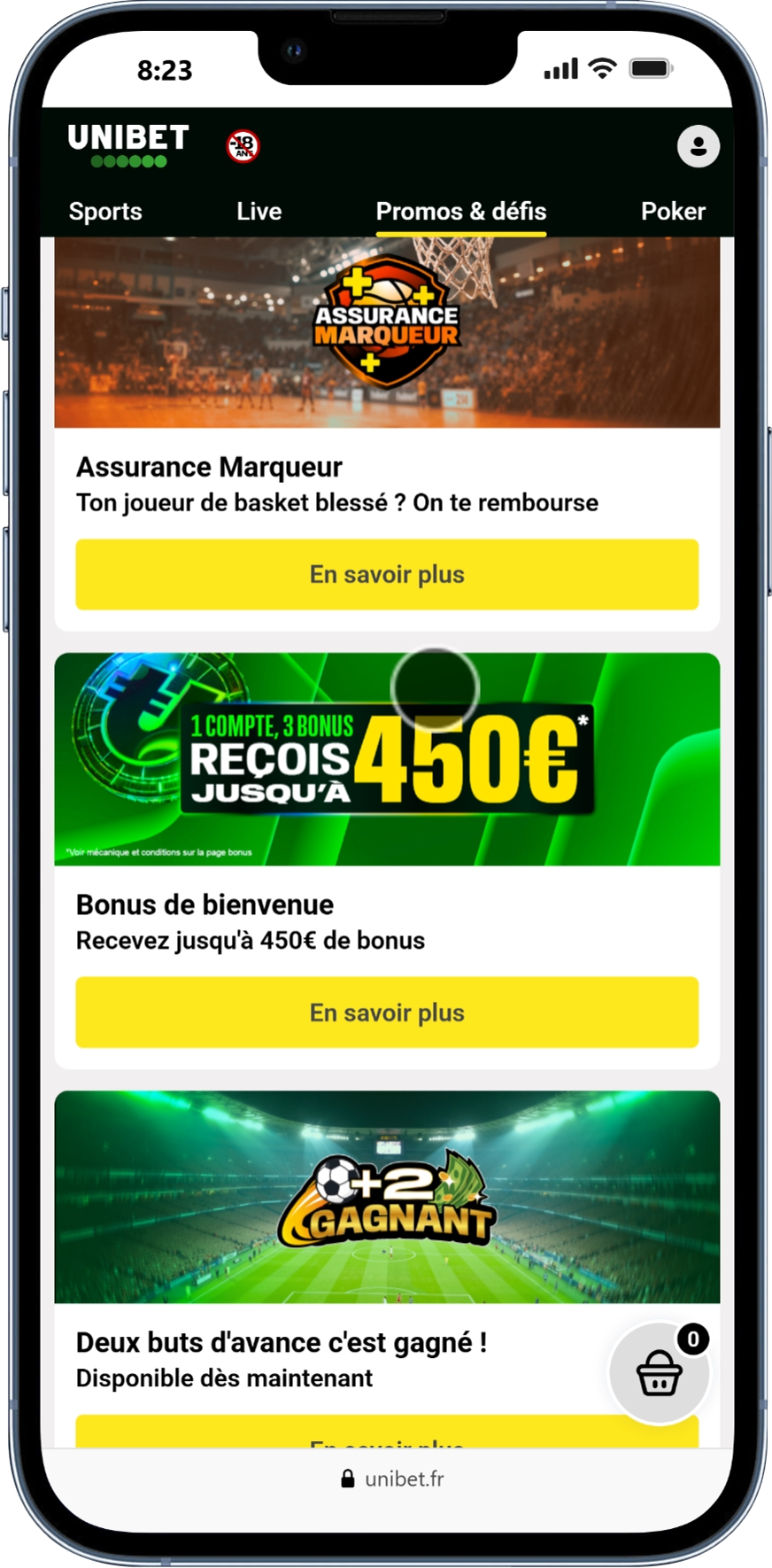 promotions et bonus unibet