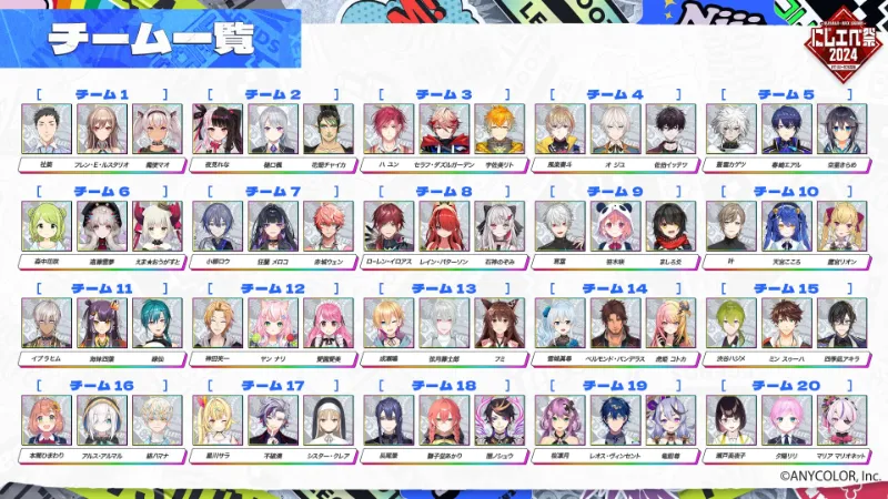 にじエペ祭2024 チーム