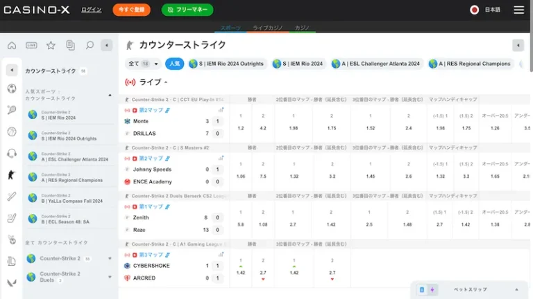 カジノエックス eスポーツ