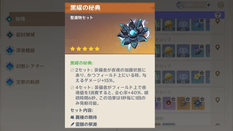 原神 チャスカ 遺物
