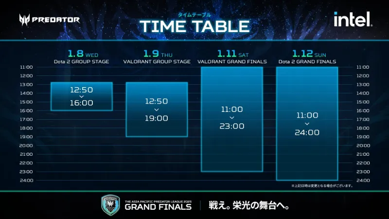 Predator League 2025 日程