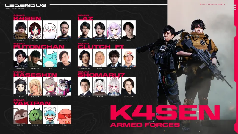 LEGENDUS Delta Force k4senチーム