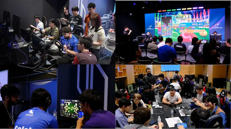 GAKU CULTURAL NTP Esports PLAZAのeスポーツ施設にて、トレーニングする様子