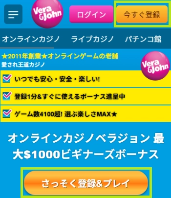 オンラインカジノ 日本円の入金方法１