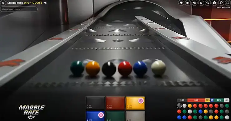 ライブカジノ ビー玉レース