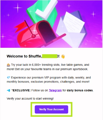 シャッフルカジノの登録手順3