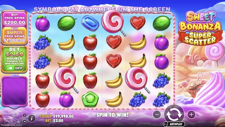 オンラインカジノ スロット スイートボナンザ スーパースキャッター