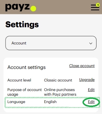 言語変更の方法２