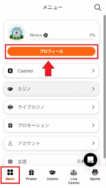 カジノエックス　本人確認