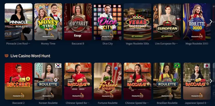 ピナクル ライブカジノ