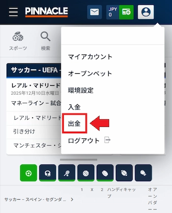ピナクル 出金 やり方