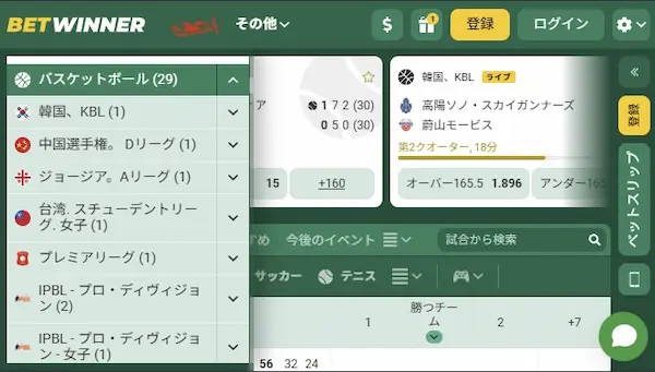 NBAブックメーカー：Betwinner