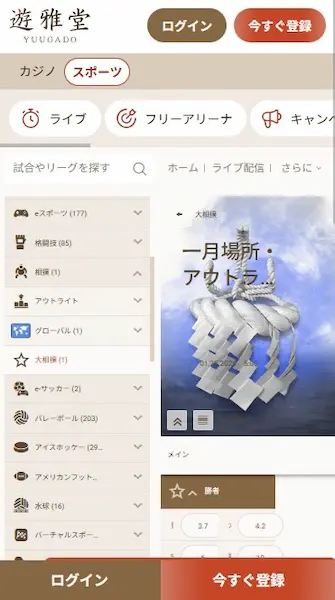 相撲 ブックメーカー：遊雅堂