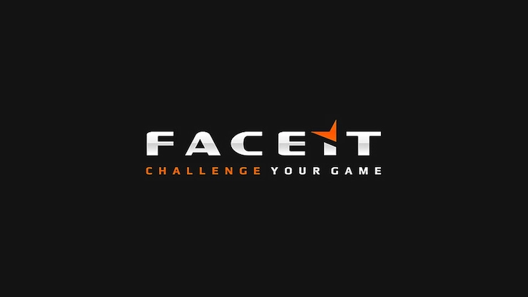 黒い背景にfaceitのロゴ