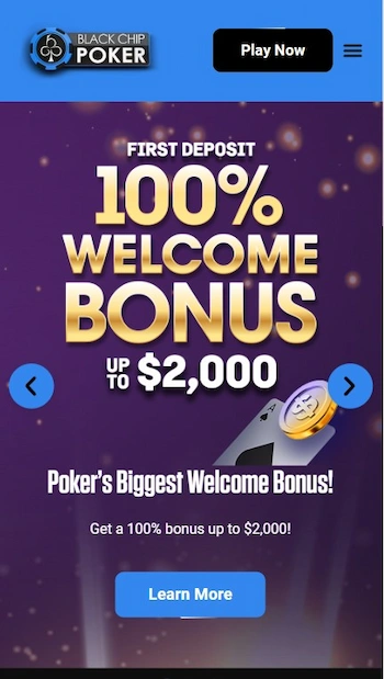 Blackchip Poker ホーム画面