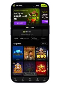 Instasino online casino mobiele weergave