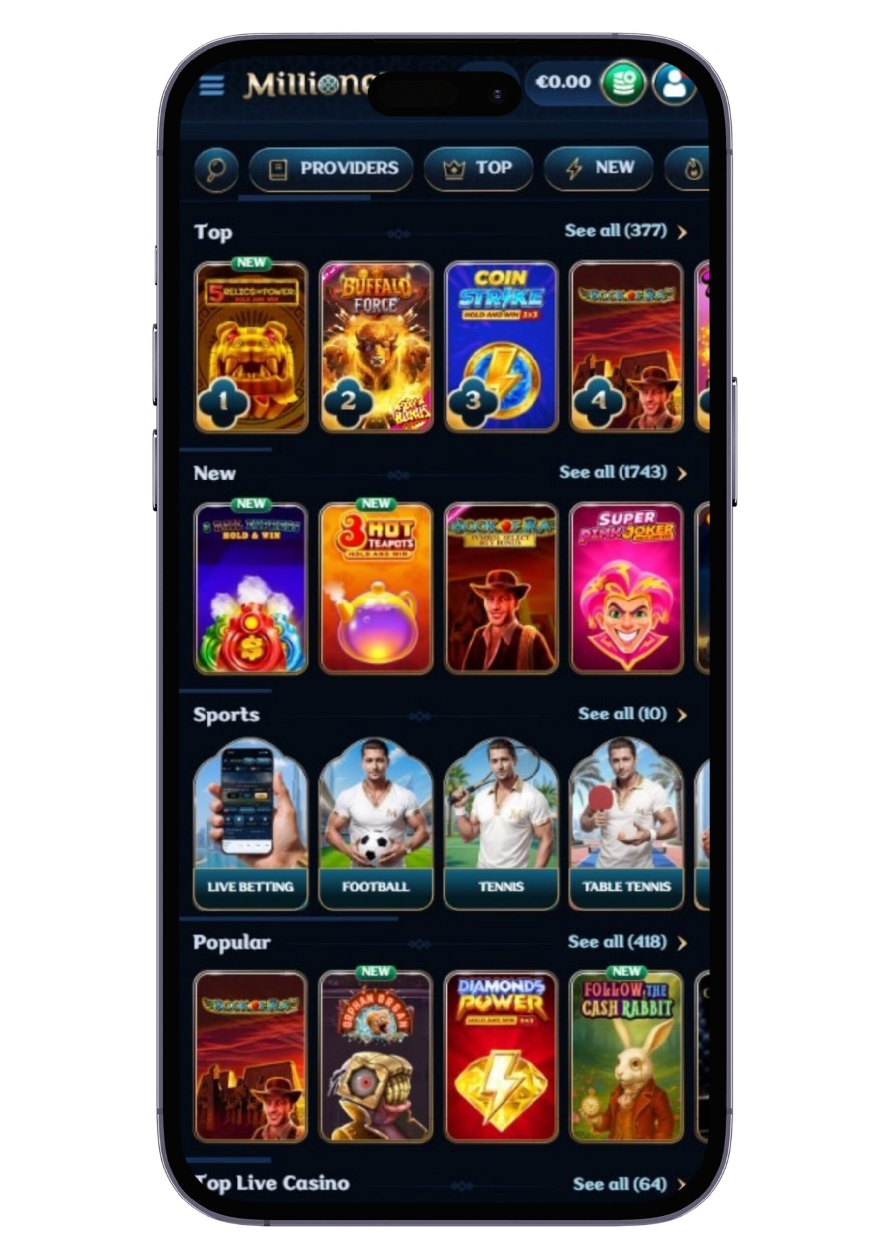 Millioner online casino Nederland slots, sportsbook en live casino