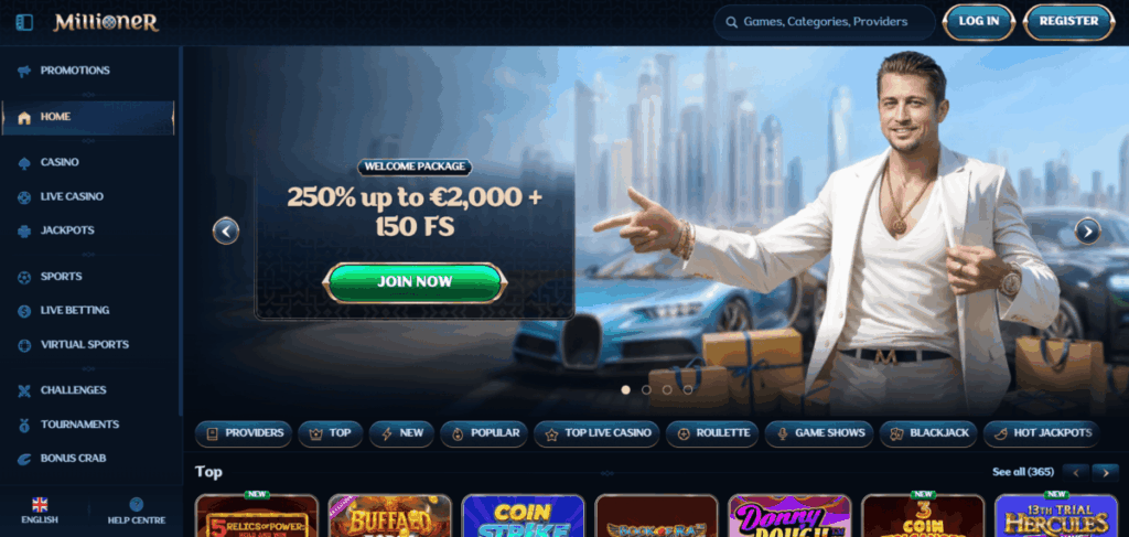 Beste online casino in België Millioner