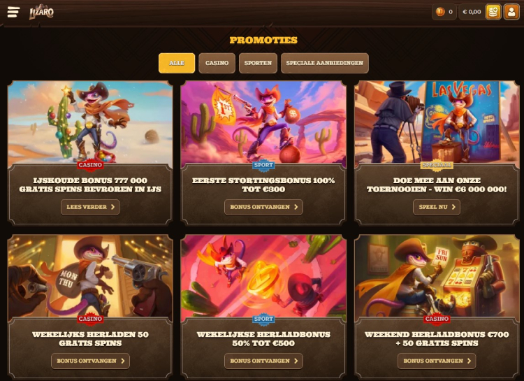 Lizaro bonussen, online casino iDEAL