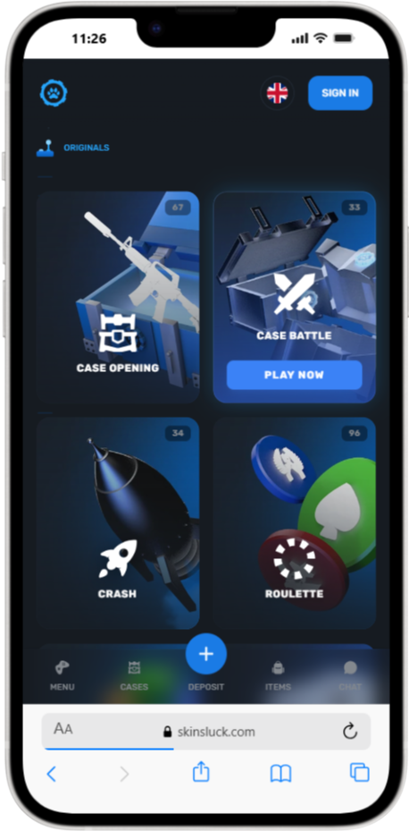 verschillende games zijn te spelen bij skinsluck