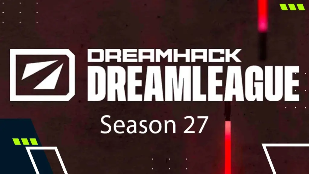 DreamHack DreamLeague säsong 27 logotyp på mörk bakgrund