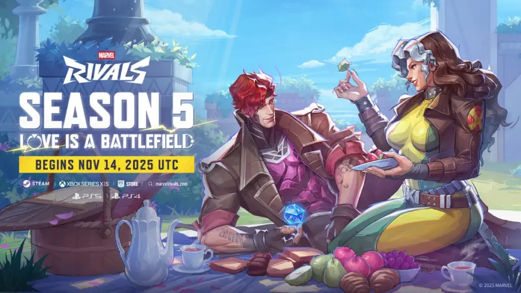 Gambit och Rogue i Marvel Rivals Säsong 5