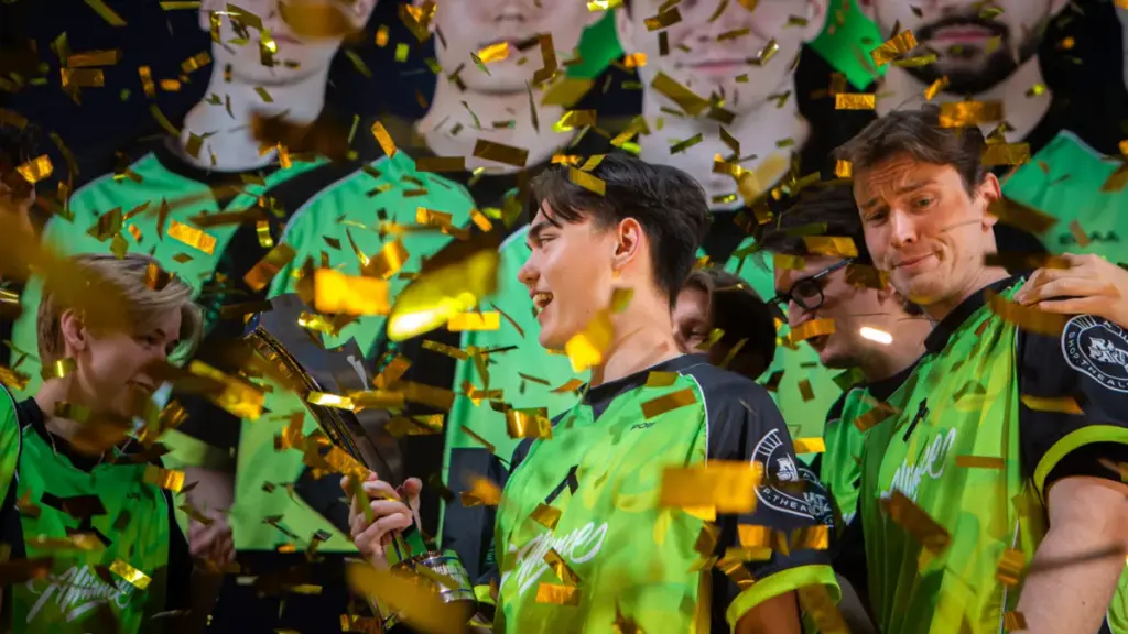 Alliance med konfetti efter vinst i Svenska Cupen 2025