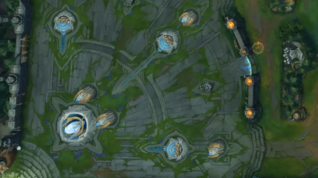 Summoner's Rift uppifrån med nya temat