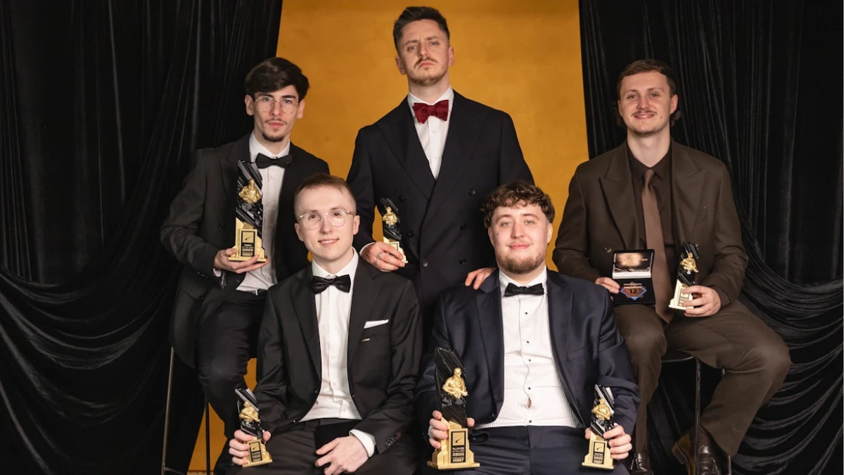 Team Vitality efter vinst i HLTV Awards 2025