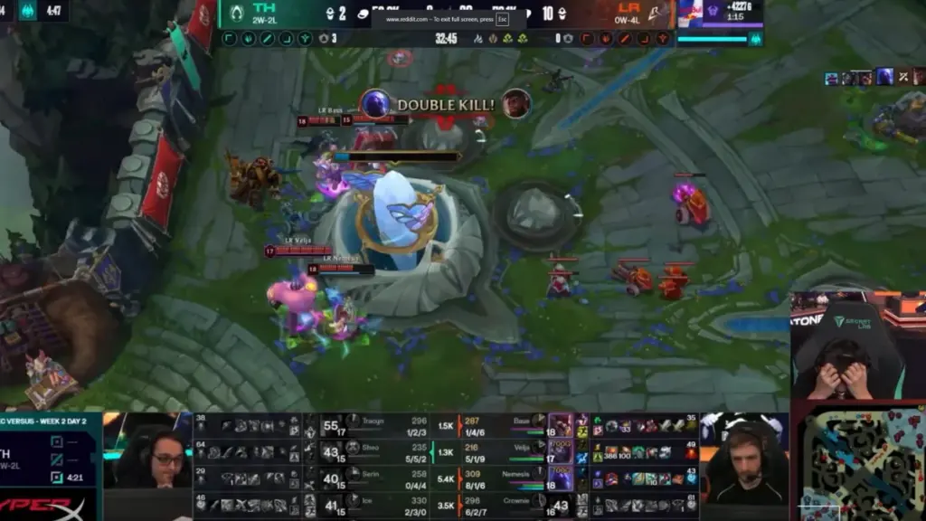 Los Ratones slår sista slaget på Nexus mot Team Heretics i League of Legends