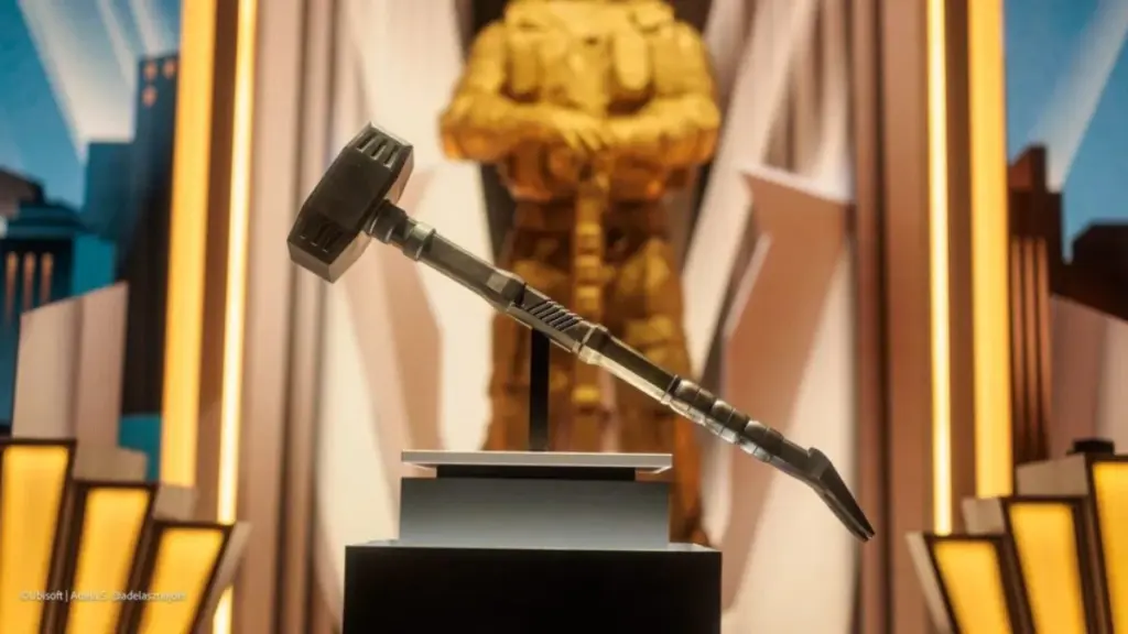 Hammaren som vinnarna i Six Invitational 2026 tar hem som vandrande trofé