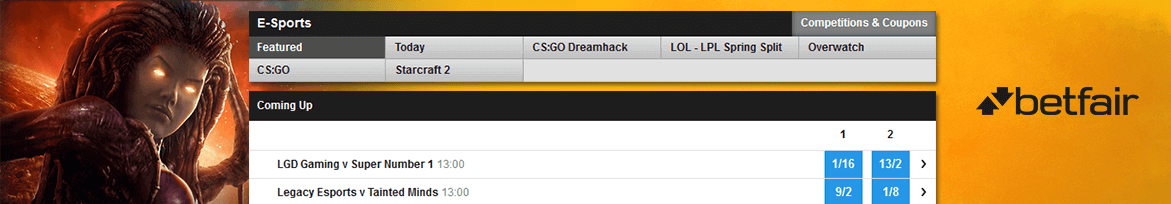 betfair esports betting odds