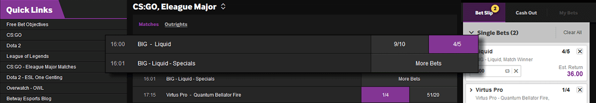 csgo betting place bets