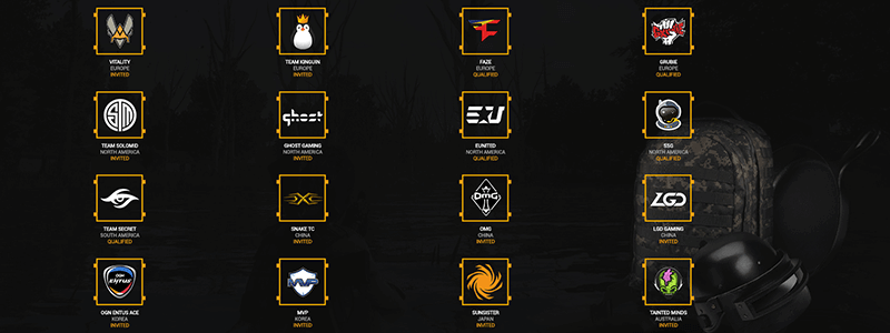 pubg invited teams pgl