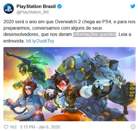 Playstation Brasil Tweet Overwatch 2