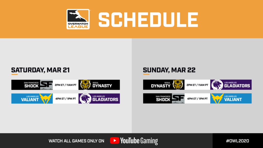 OWL Week 7 Schedule