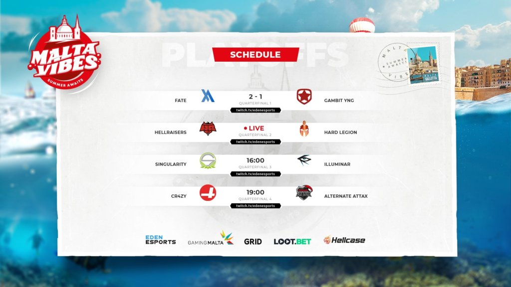 Eden Arena Malta Vibes 3 Playoffs Schedule