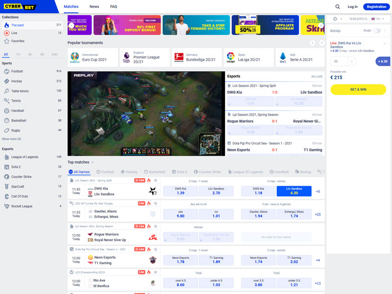 Cyber.bet review homepage