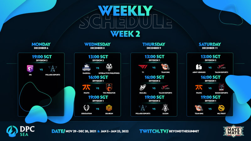 SEA DPC 21-22 Schedule Week 2