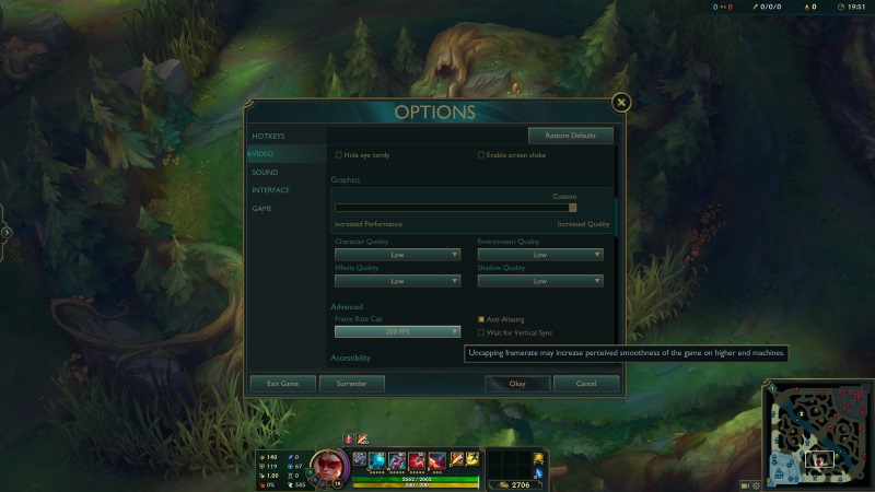 LoL video best settings