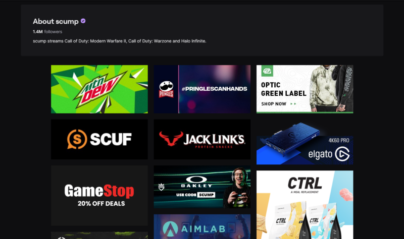 how to add panels on twitch cover