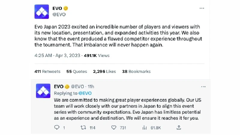 EVO Japan Problems