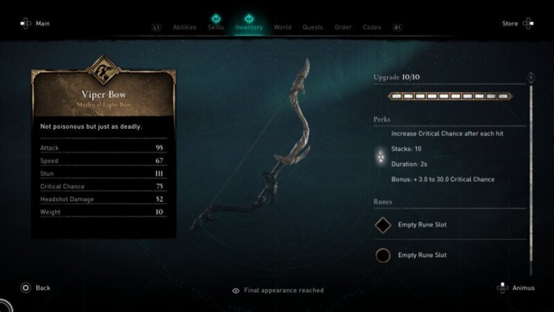 ac valhalla best bows