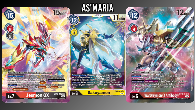 Example of As'Maria Digimon Card Art