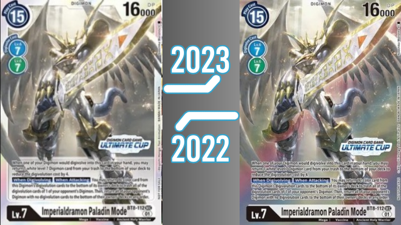 Imperialdramon Paladin Mode from Ultimate Cup 2022 vs 2023 version.