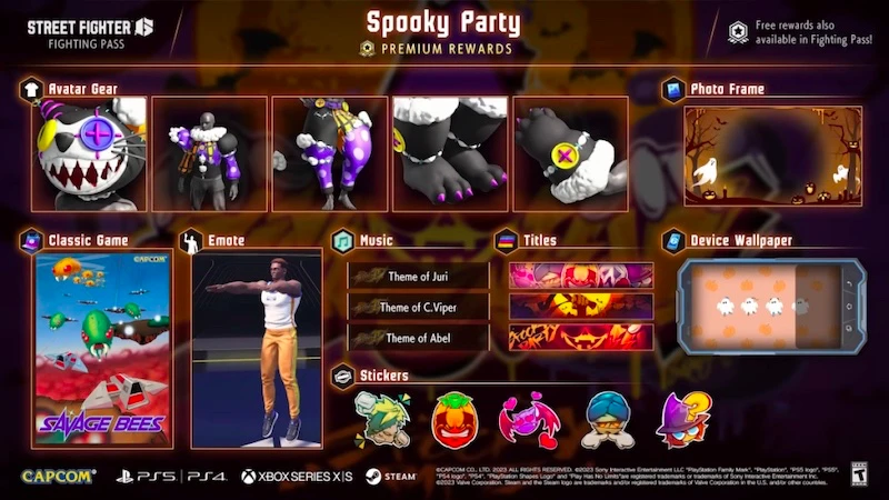 Street Fighter 6 Spooky Party Battle Pass