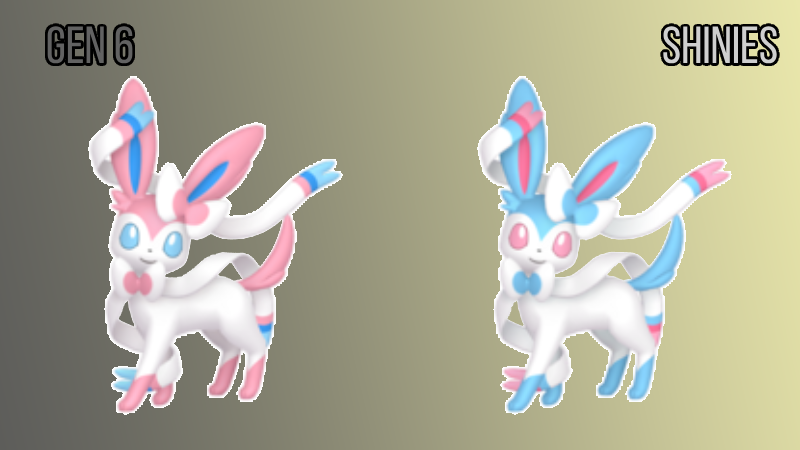 shiny eevee evolutions gen 6